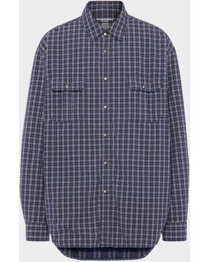 Maison Margiela Reversible Padded Shirt - Blue