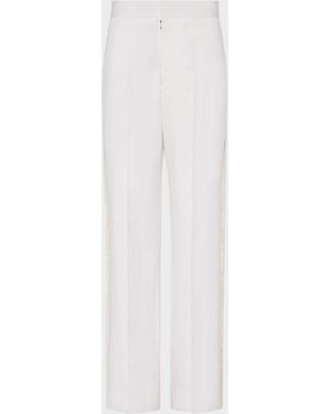 Maison Margiela Wool Tuxedo Trousers - White