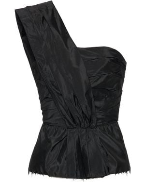 Maison Margiela Asymmetric Draped Top - Black