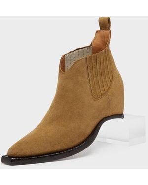 Maison Margiela Heel-Less Western Chelsea Boots - Brown
