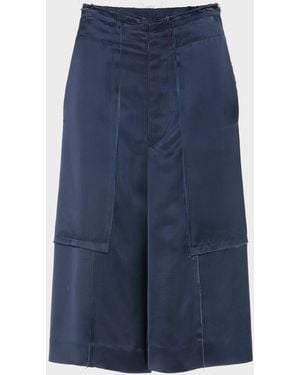 Maison Margiela Patchwork Satin Shorts - Blue