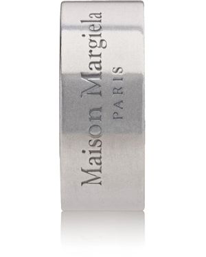 Maison Margiela Anello Con Logo - Grey