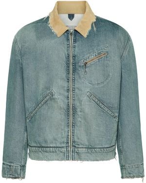 Maison Margiela Distressed Denim Jacket - Blue