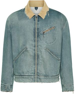 Maison Margiela Distressed Denim Jacket - Blue
