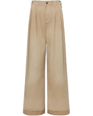 Maison Margiela Wide-Leg Trousers - Natural