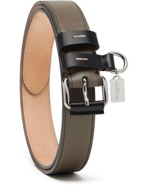 Maison Margiela Contrast Leather Belt - Black