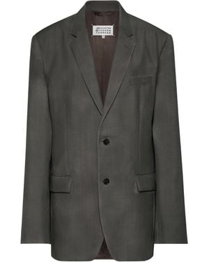 Maison Margiela Mohair Wool Suit Jacket - Grey