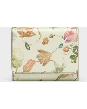 Maison Margiela Leather Tri-Fold Wallet - Metallic