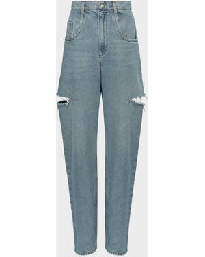 Maison Margiela Denim Jeans With Slash Details - Blue