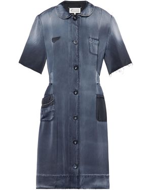 Maison Margiela Sun-Faded Midi Dress - Blue