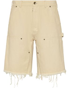 Maison Margiela Stud Denim Shorts - Natural