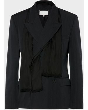 Maison Margiela Wool Scarf Jacket - Black