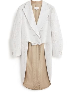 Maison Margiela Bianchetto Double-Breasted Tailcoat - Natural