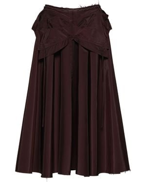 Maison Margiela Taffeta Midi Skirt - Brown