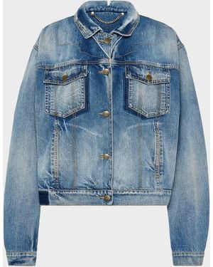 Maison Margiela Folded Collar Denim Jacket - Blue