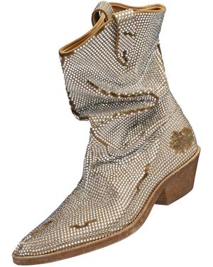 Maison Margiela Tabi Rhinestone Western Boot - Grey