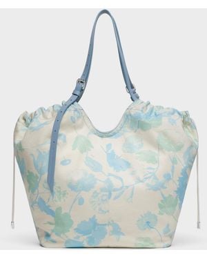 Maison Margiela Drawstring Bag Shopping Medium - Blue