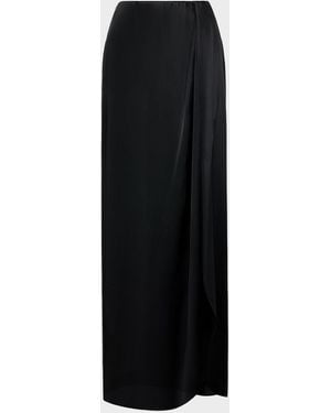 Maison Margiela Silk Draped Skirt - Black