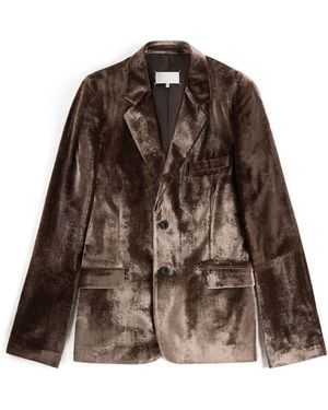 Maison Margiela Fusion Velvet Blazer - Brown