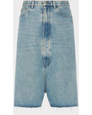 Maison Margiela Dropped-Rise Denim Bermudas - Blue