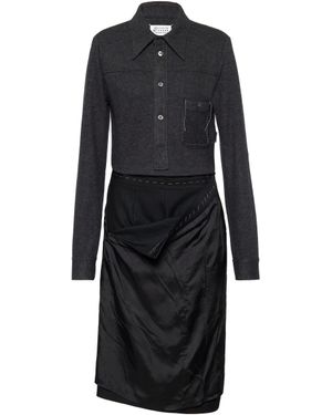 Maison Margiela Long-Sleeved Dress - Black