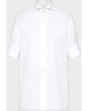 Maison Margiela Cotton Short-Sleeve Shirt - White