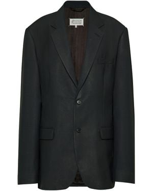 Maison Margiela Mohair Wool Blazer - Black