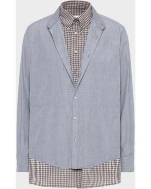 Maison Margiela Double Layer Cotton Shirt - Grey
