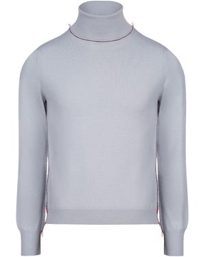 Maison Margiela Work-In-Progress High-Neck Jumper - Blue