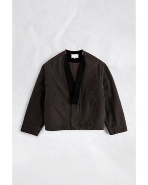 Maison Margiela V-Neck Cotton Jacket - Black