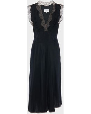 Maison Margiela Silk Midi Dress - Black
