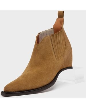 Maison Margiela Heel-Less Western Chelsea Boots - Brown