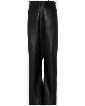 Maison Margiela Leather Trousers - Black
