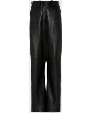 Maison Margiela Leather Trousers - Black