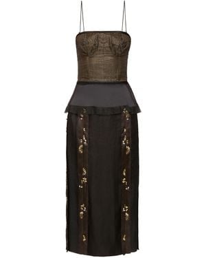 Maison Margiela Décortiqué Silk Dress - Black