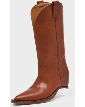 Maison Margiela Heel-Less Western Boots - Brown