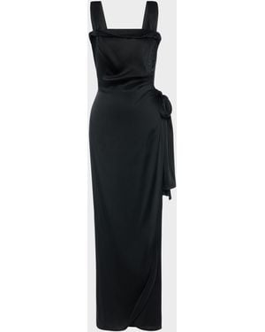Maison Margiela Silk Satin Maxi Dress - Black