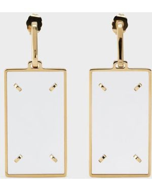 Maison Margiela Four Stitches Drop Earrings - Natural