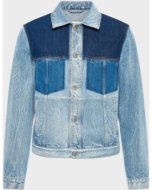 Maison Margiela Denim Jacket With A 'Vintage' Effect - Blue