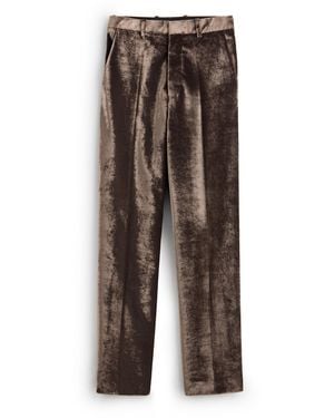 Maison Margiela Velvet Wide-Leg Trousers - Brown