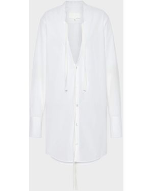 Maison Margiela V-Neck Shirt Dress - White