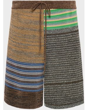 Maison Margiela Patchwork Knit Shorts - Green