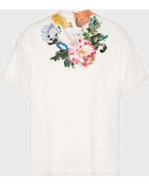 Maison Margiela Flower Print Jersey T-Shirt - White