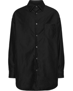 Maison Margiela Padded Satin Cotton Shirt - Black