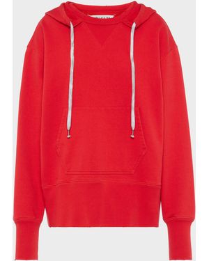 Maison Margiela Cotton Hooded Sweatshirt - Red