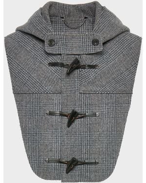 Maison Margiela Checked Wool Cropped Vest - Grey
