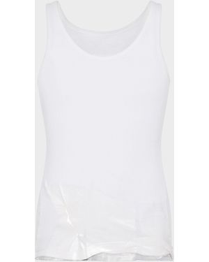 Maison Margiela Taped Cotton Tank Top - White