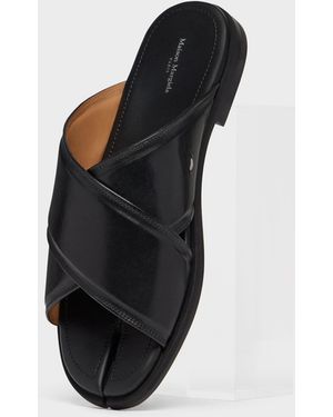 Maison Margiela Tabi Numbers Crossed Sandal - Black