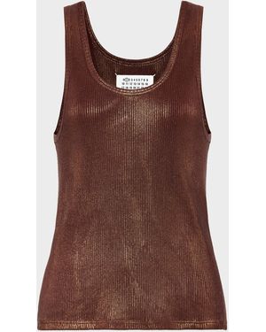 Maison Margiela Print Tank Top - Brown
