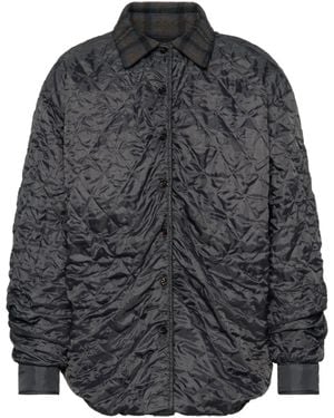 Maison Margiela Quilted Shirt-Jacket - Gray